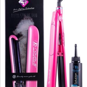 Royale Ceramic Tourmaline Vapor Styling Hair Straightener Argan Infusion 2-Pc